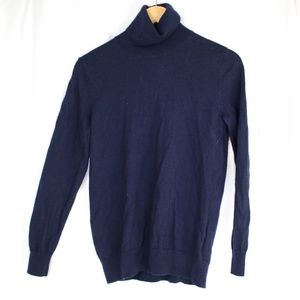 navy turtleneck sweater